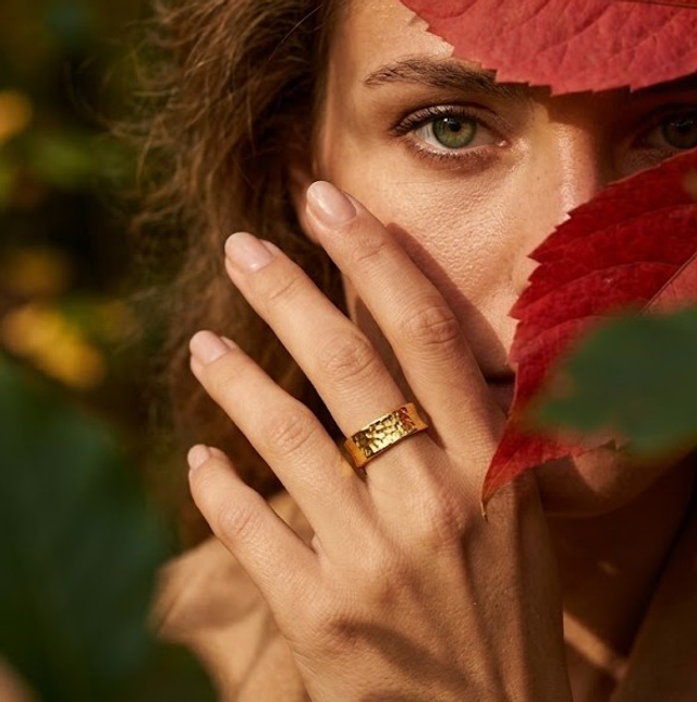 Bague martelée