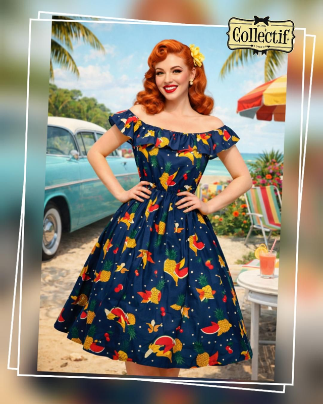 Robe Collectif Ronda Polka Fruit Swing T46/50