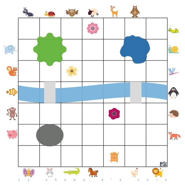 Tapis robotique 2,60mx2,60m avec cases de 30cmx30cm - Bibi