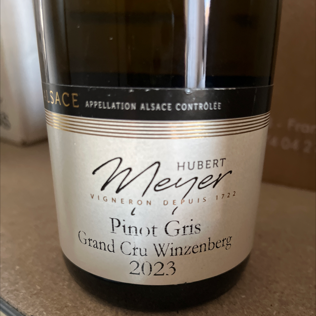 Pinot gris Grand Cru Winzenberg Meyer 2023