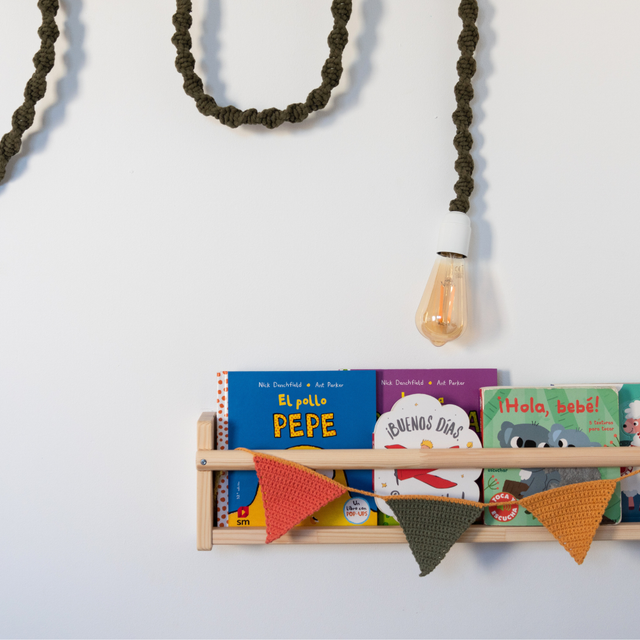 Lámpara colgante verde selva