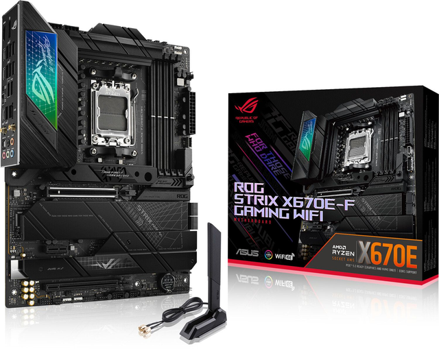 02.3.0010 – Scheda Madre ASUS ROG Strix X670E‑F Gaming WiFi – ATX high‑end nera RGB con WiFi 6E per Ryzen 7000/8000/9000