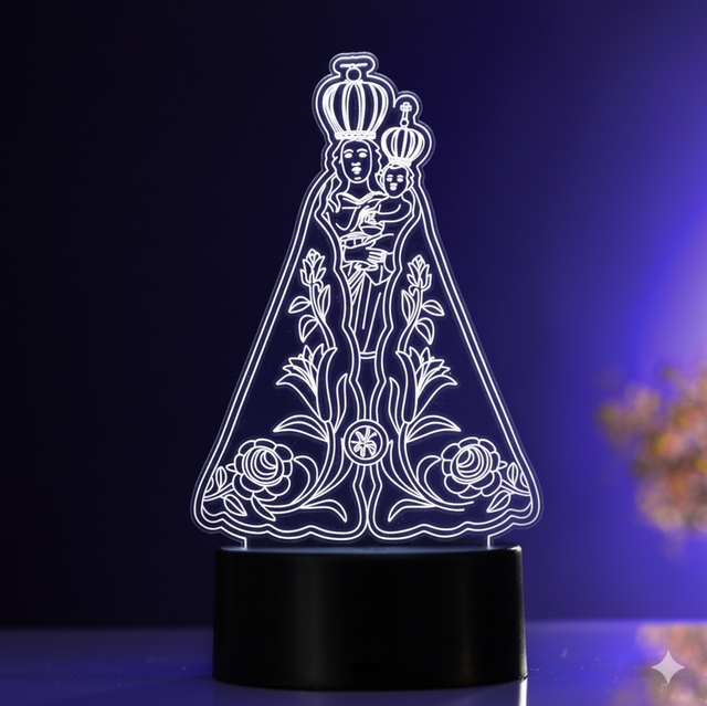 Luminária Acrilico Led - Nossa Senhora de Nazaré