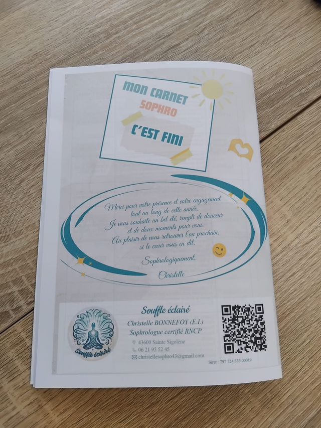 📓 CARNET SOPHRO SEANCES COLLECTIVES HEBDOMADAIRE Numérique – Version professionnelle