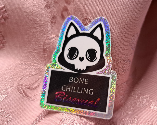 Sticker Skullcat "Bisexual"