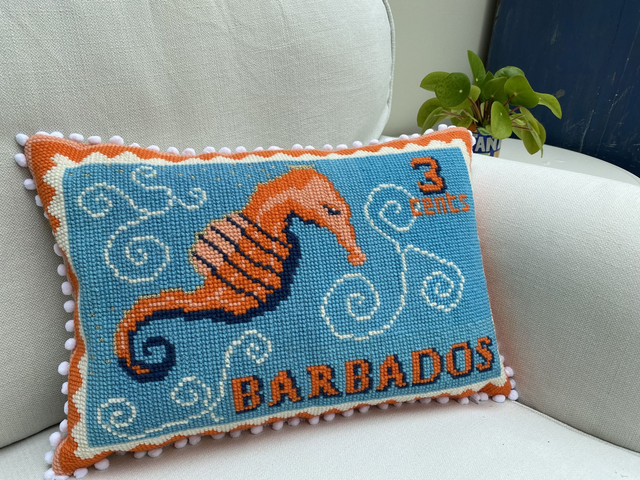 Needlepoint Kit - Stamp 'Barbados Seahorse'