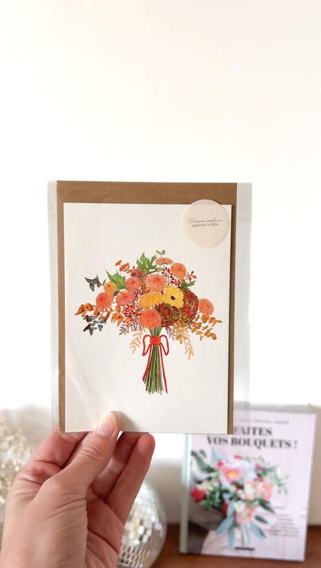Carte Pulsion créative - Bouquet d'automne Eté indien