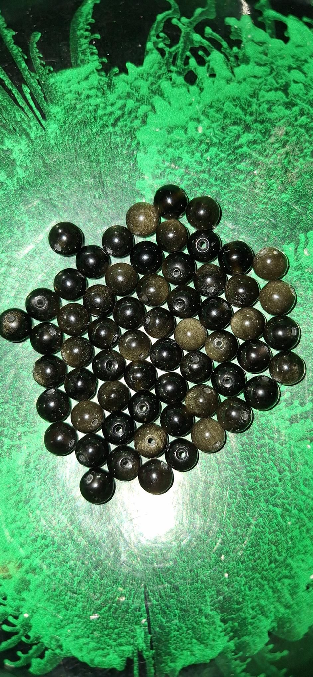 Gold sheen obsidian 6mm