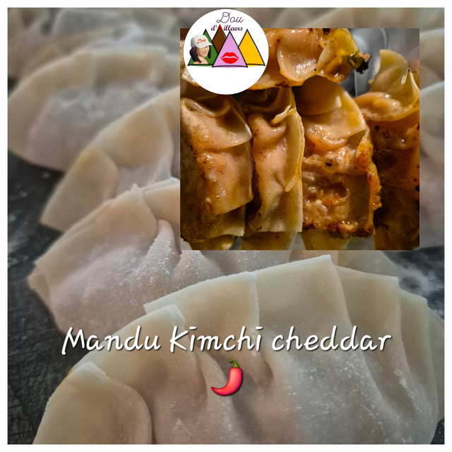Mandu coréen végé kimchi cheddar x5 et sauce maison