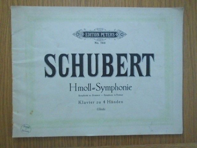 Schubert Hmoll Symphonie Edition Peters 768