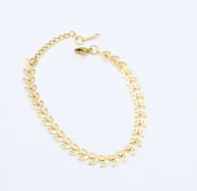 Bracelet feuilles ouverte
