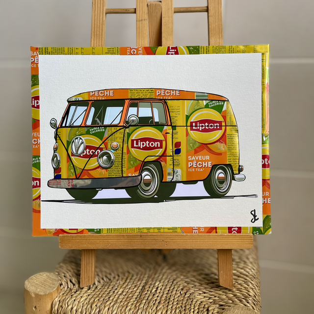 Tableau Combi van vw vintage 