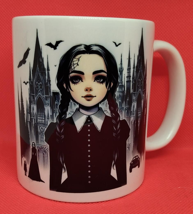 Custom Printed Wednesday Gothic Mug.