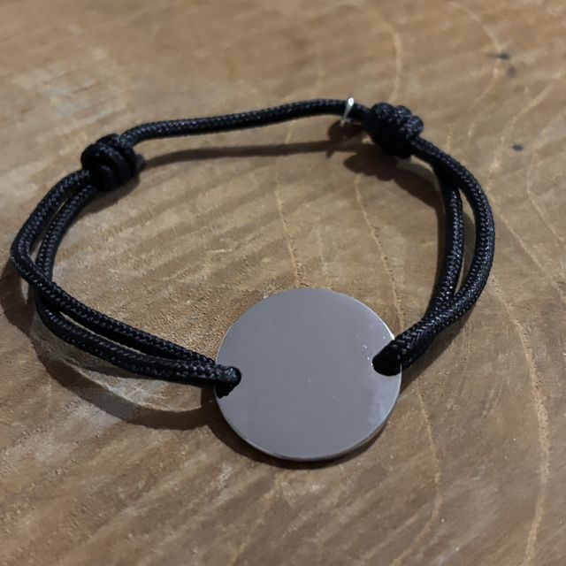 Bracelet mixte plaque argent 