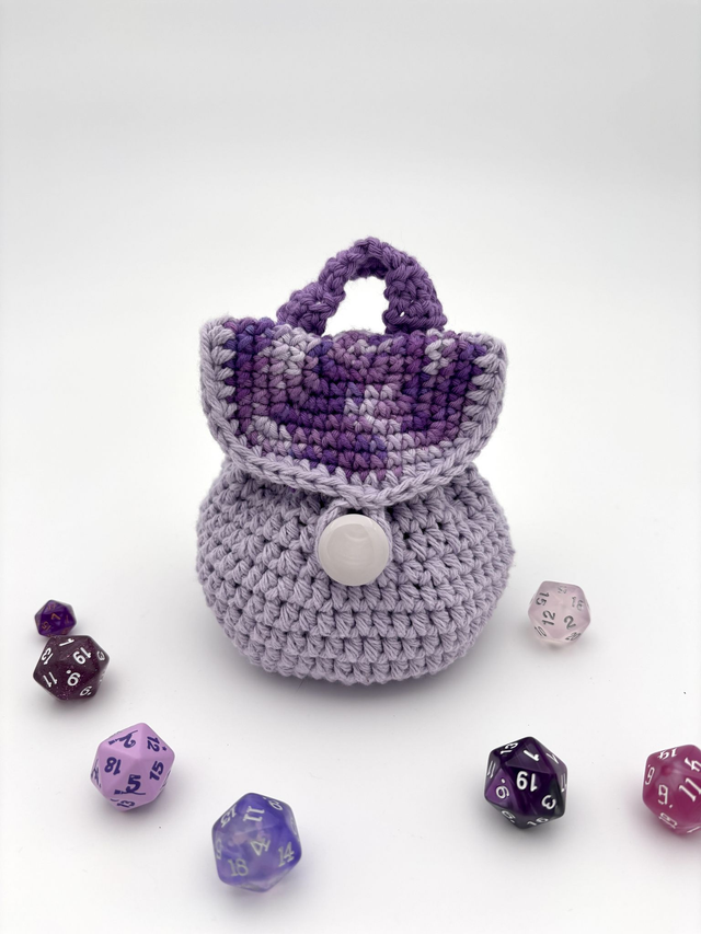 Mini backpack dice bag - Purple