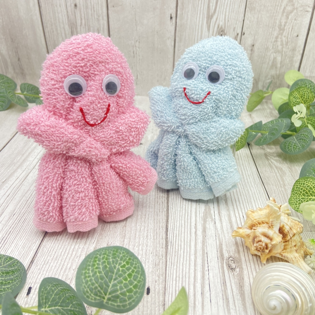 Jellyfish &amp; Octopus Flanimals™ reusable washcloth