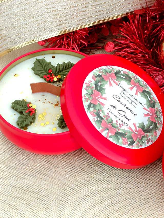 Bougie de Noël &quot;couronne de Gui&quot;