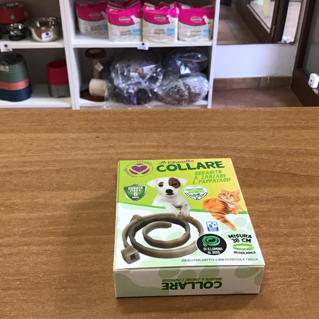 COLLARE CITRONELLA ZANZARE PAPPATACI 38CM TAGLIA PICCOLA CANI/GATTI 8058951023847