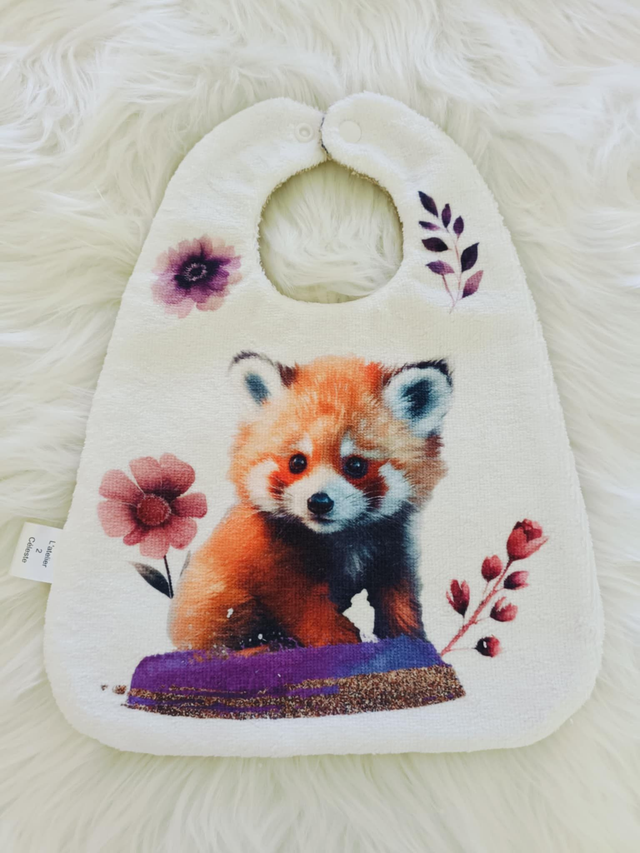 Bavoir Panda Roux 