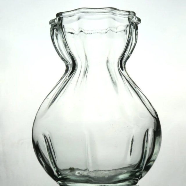18cm Glass Clear Shell Vase