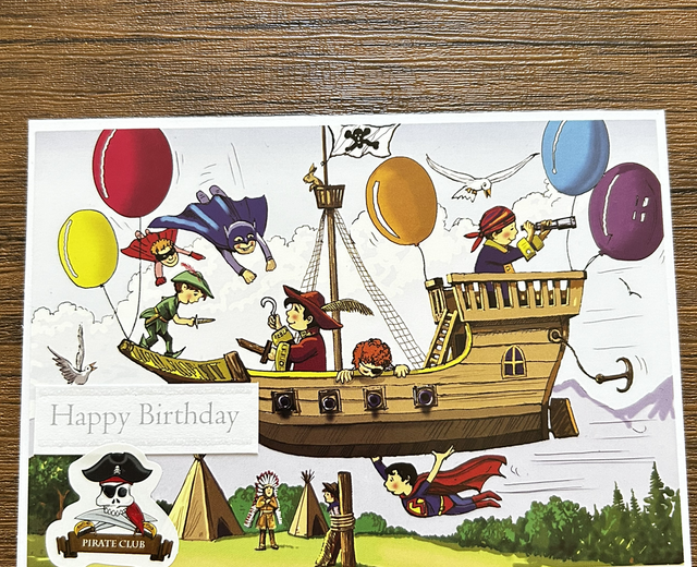 Fun &amp; Games - Pirate Ship Birthday Card
