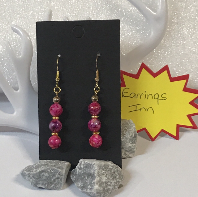 Rose Pink Dangling Earrings - RPD22