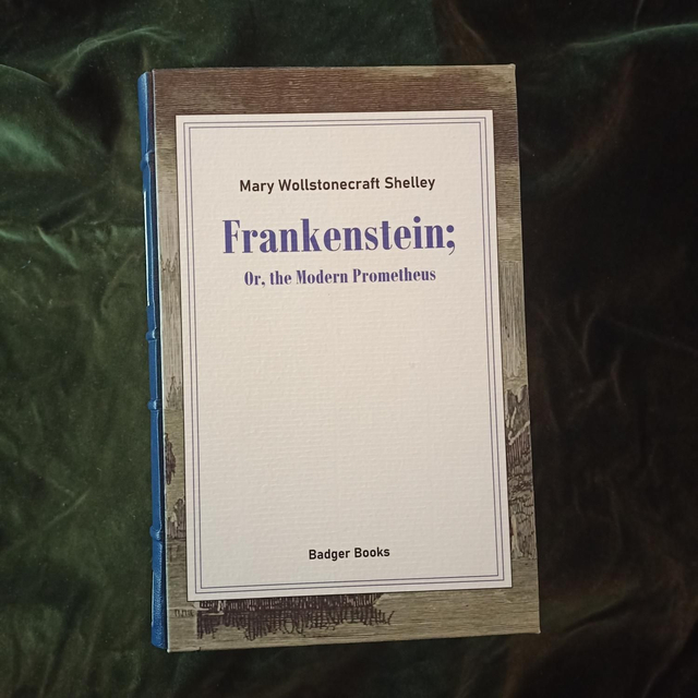 Frankenstein - Mary Shelley, handbound, split cover hardback bind