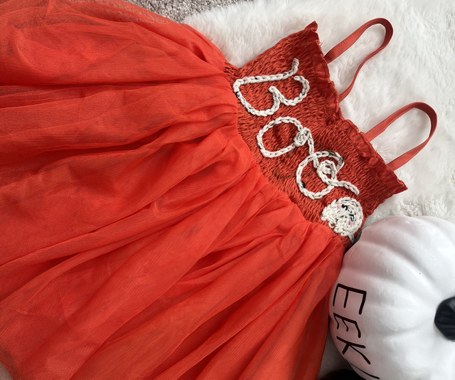 Boo-tiful! Orange ballerina dress - 2-3 years 