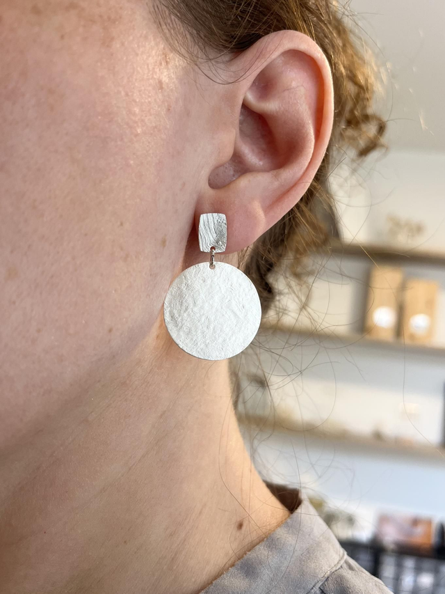 Boucles d'oreilles argentées