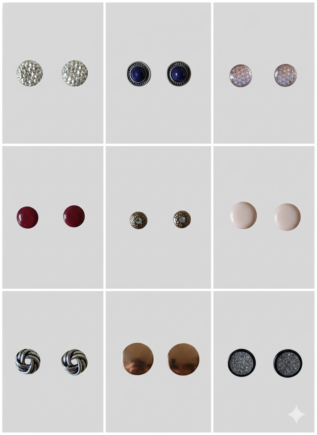 Boucles d'oreilles clous Rondes