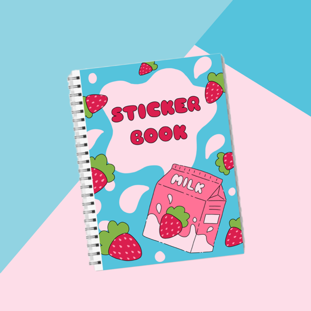 STICKER BOOK - Strawberry milk