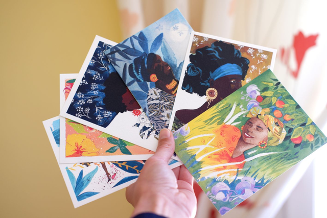 Pack 6 cartes postales Jardin d'Eden (1)