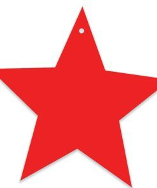 8 Red Star Gift Tags – GT01