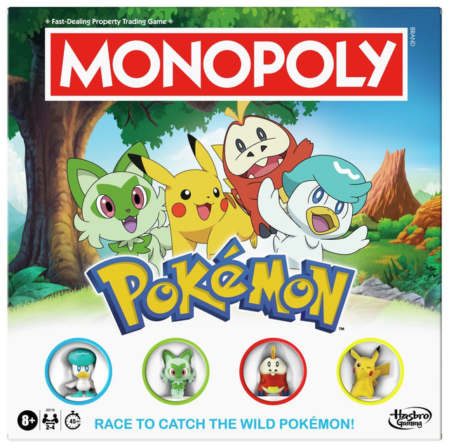 Pokémon Edition Board Game Hasbro Monopoly