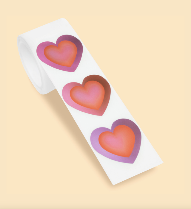 Bursting Heart Sticker op rol | Wowgoods