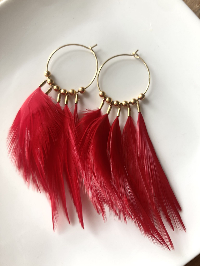 Créoles Amazone rouge