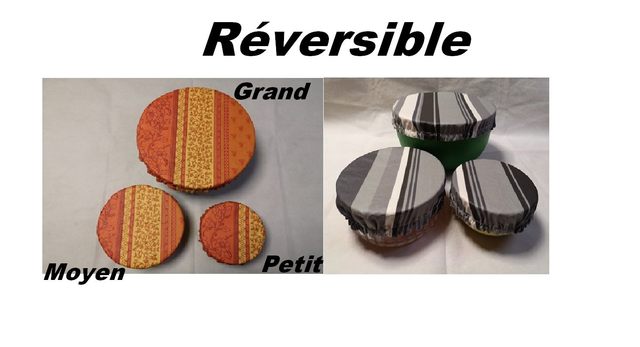 Lot de 3 pièces réversible - Orange et jaune