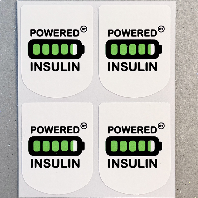 Powered by Insulin Stickers (set of 4)