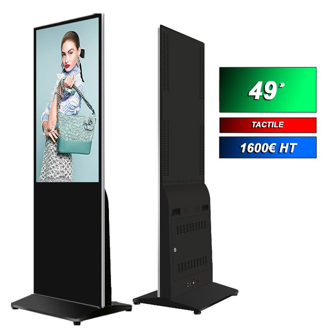 Totem publicitaire multimédia - 2K FULL HD - 49" - [ Tactile ]