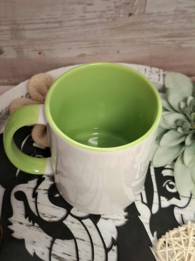 Mug vert clair à personnaliser