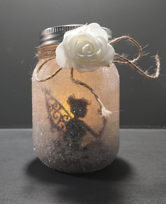 Photophore fée fleur 