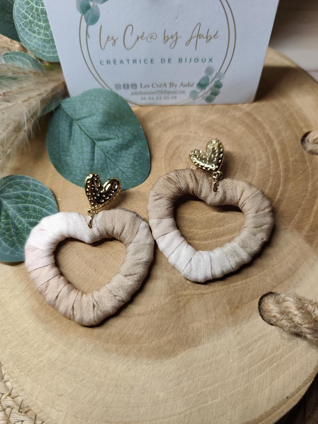 BO CREOLES COEUR/ SATIN BEIGE 0000814