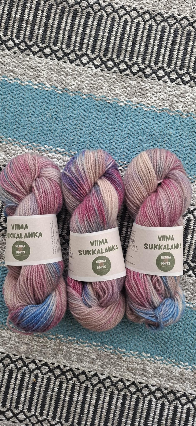 Live värjäys Viima-sukkalanka 100g