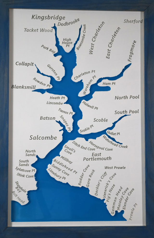 Engraving of the Kingsbridge-Salcombe Estuary
