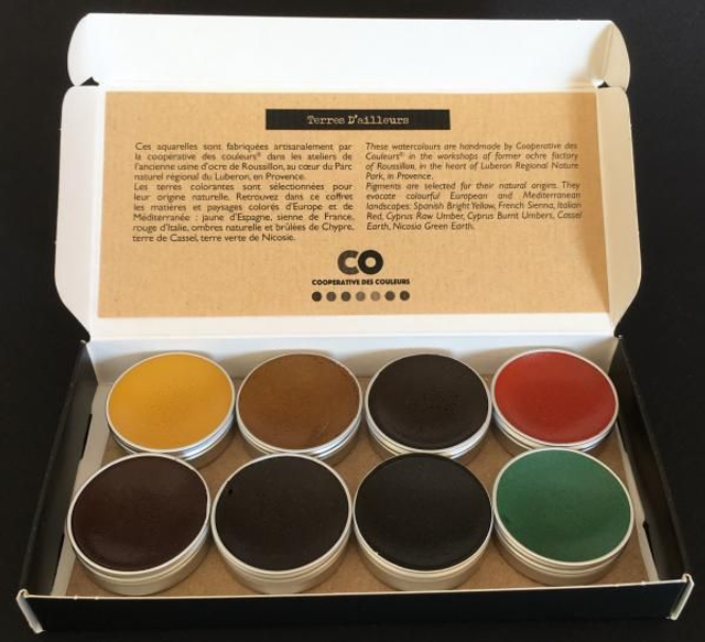 8 Aquarelles Terres d&#039;ailleurs