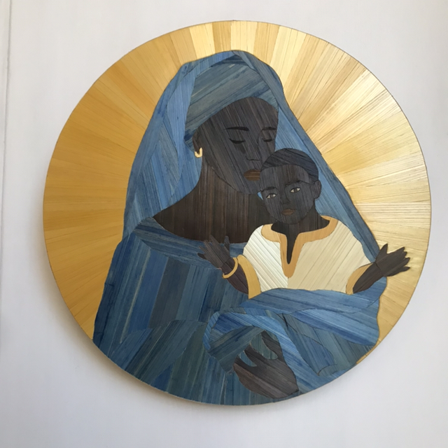 Grand Médaillon Vierge à l’enfant MAFA 