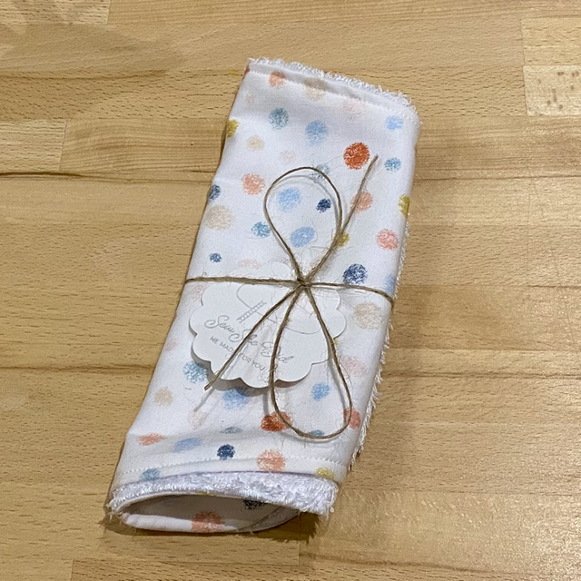 Baby Burp Cloth - Pastel Dotty