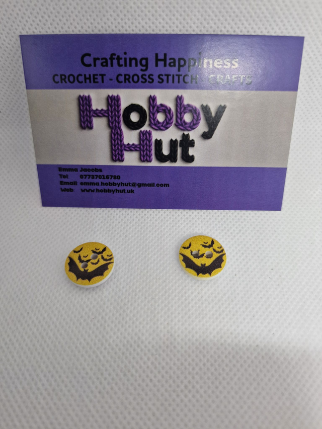 Halloween Bats Buttons 