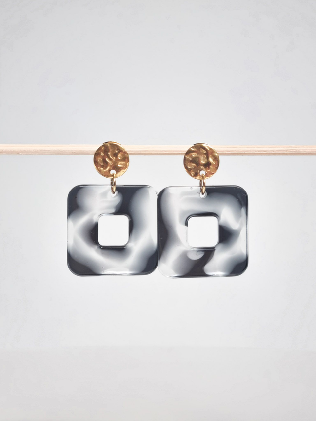 Carré : transp noir marbré 2