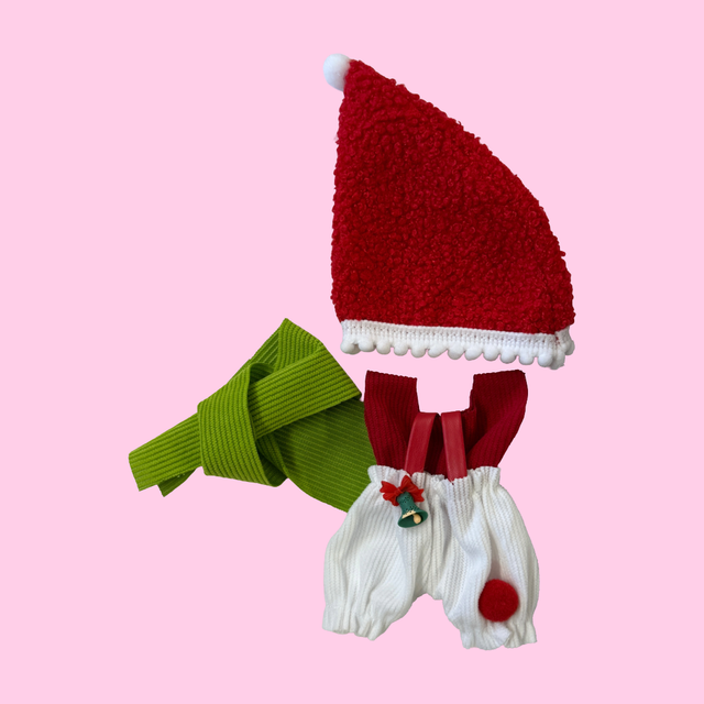 17cm Doll Costume (Santa with green scarf)